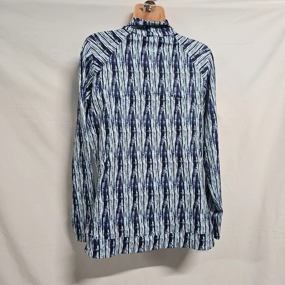 Peter Millar Women Size L Golf Katy Full Zip Layer Jacket Blue UPF50 Sun Pro